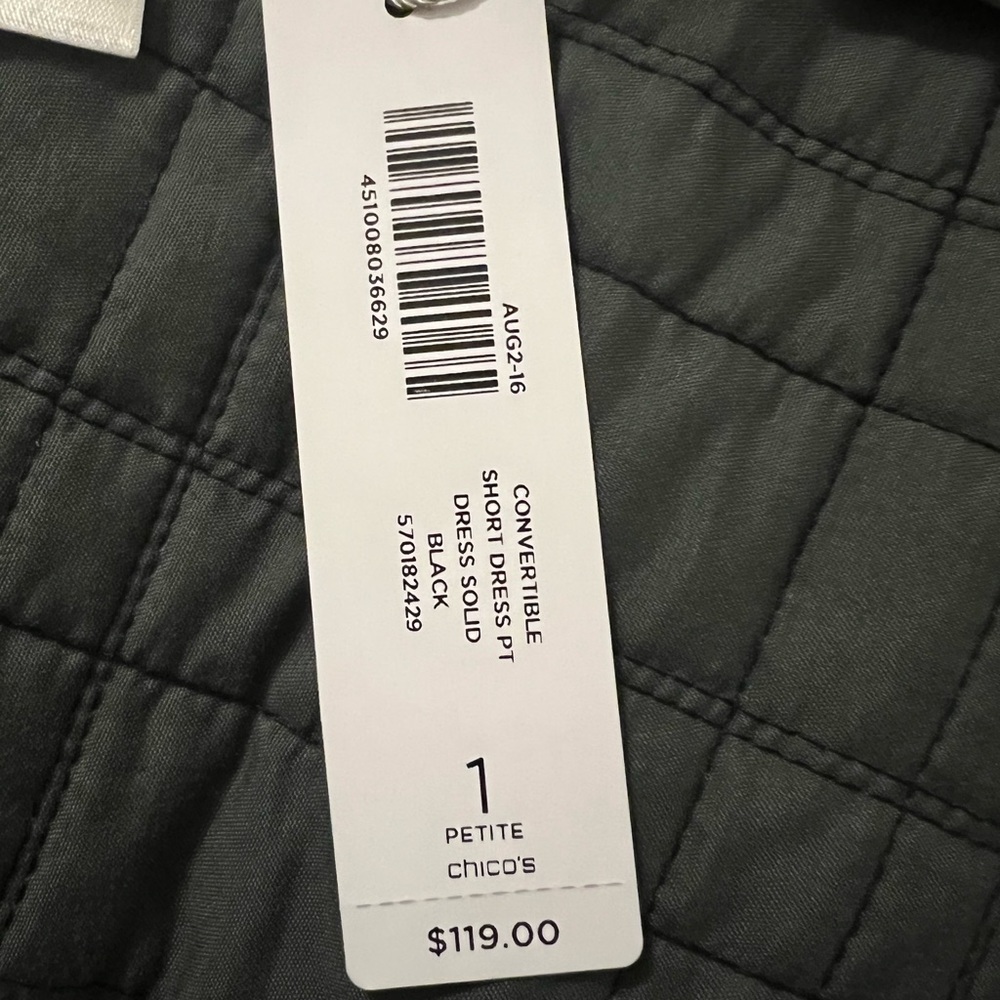 Three Ways to Wear It Dress by Chicos- Black, Petite size 1 equivalent to an 8P. - Picture 11 of 15